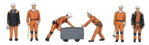 Bachmann Branchline 36-400 1960/70s Coal Miners figures x 6