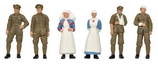Bachmann Branchline 36-409 World War 1 medical staff and soldiers figures x 6