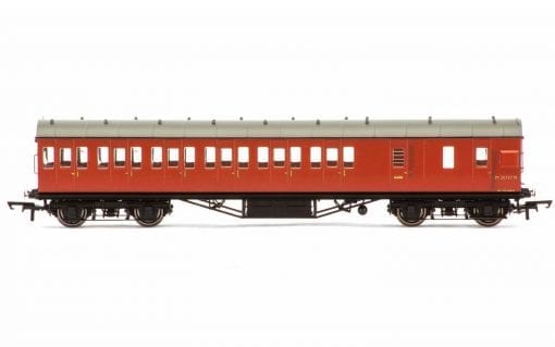 Hornby R4801A ex-LMS 57' suburban non-corridor brake third M20737M in BR crimson