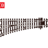 Peco ST-241 Setrack No.2 radius left handed point with insulfrog (OO Gauge)