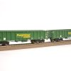 Dapol 4F-025-013 MJA mineral and aggregates twin bogie box wagon in Freightliner green - 502047 & 502048 (OO Gauge)