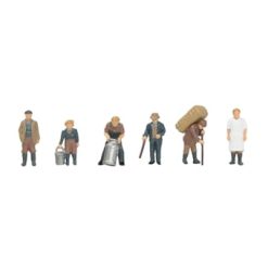 Bachmann Branchline 36-414 1940/50's Livestock Farming Figures x 6 (OO Gauge)