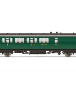 Hornby R4884 Bulleid 59' brake third corridor 2845 in SR malachite green (OO Gauge)