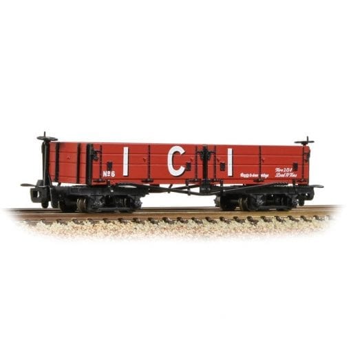 Bachmann Narrow Gauge 393-056 Bogie open wagon in ICI red (OO9 Gauge)