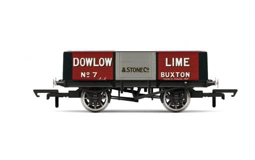 Hornby R6947 Dowlow Lime, 5 Plank Wagon, No. 7 - (OO Gauge)