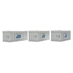 Accurascale ACC2255 Pack of 3 Gypsum 20' Containers - White Containers (OO Gauge)