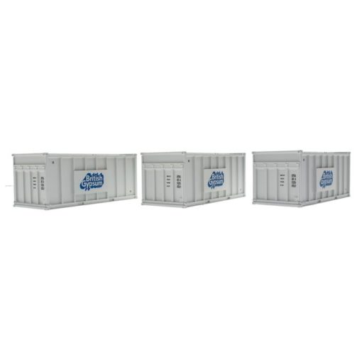 Accurascale ACC2255 Pack of 3 Gypsum 20' Containers - White Containers (OO Gauge)