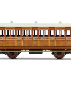 Hornby R40104A GNR, 4 Wheel Coach, 3rd Class, 1505 Fitted Lights new tooling (OO Gauge)