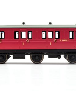 Hornby R40123 6 wheel 1st E41373E in BR crimson - with interior lights new tooling (OO Gauge)