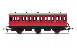 Hornby R40124A 6 wheel 3rd E31085E in BR crimson - with interior lights new tooling (OO Gauge)
