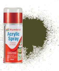 Humbrol AD6155 Acrylic No 155 Olive Drab Matt Modellers Spray 150 ML