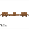 Cavalex Models Plain Brown BLA Bogie Steel Wagon 910314 (OO Gauge)