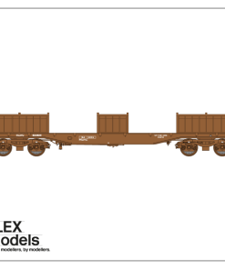 Cavalex Models Plain Brown BLA Bogie Steel Wagon 910314 (OO Gauge)