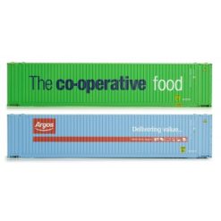 Dapol 4F-028-002 45FT High Cube Containers Argos & Co-op Weathered (OO Gauge)
