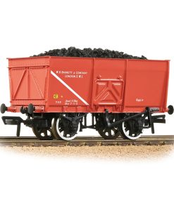 Bachmann Branchline 37-429 16T Steel Slope-Sided Mineral Wagon 'WD Barnett & Co.' Red With Load (OO Gauge)