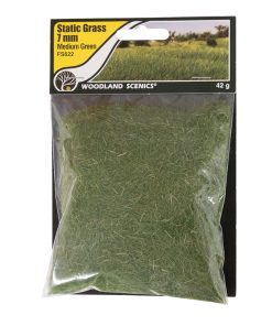 Woodland Scenics WFS622 7mm Static Grass Medium Green (Multiple Scales)