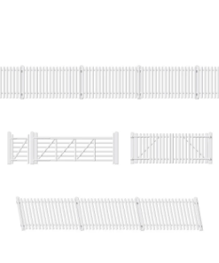 Ratio 420 GWR Station Fencing, White (OO Gauge)