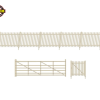 Ratio 432A SR Concrete Pale Fencing ramps and gates (OO Gauge)