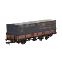 EFE Rail E87044 EFE Rail OO Gauge BR SEA Wagon BR Railfreight Red with Hood (Revised) Weathered (OO Gauge)