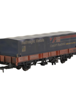 EFE Rail E87044 EFE Rail OO Gauge BR SEA Wagon BR Railfreight Red with Hood (Revised) Weathered (OO Gauge)