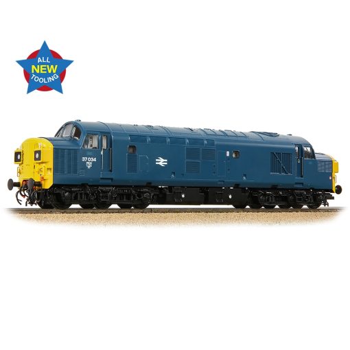 Bachmann Branchline 35-301 Class 37/0 Split Headcode 37034 BR Blue Dcc Ready Plux 22 Socket (OO Gauge)