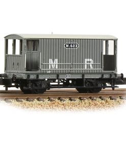 Graham Farish 377-753 MR 20T Brake Van without Duckets Midland Railway Grey (N Gauge)