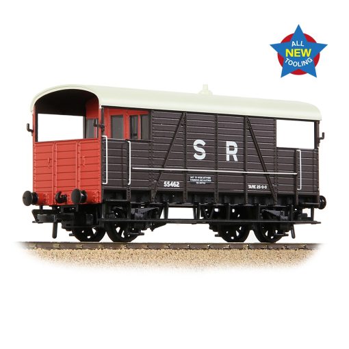 Bachmann Branchline 38-916 SE&CR 25T 'Dance Hall' Brake Van SR Brown No.55462 (OO Gauge)