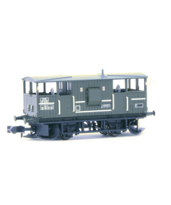 EFE Rail E87519 BR 20T Shark Ballast Plough Brake Van in BR Departmental Olive Green Livery (N Gauge)