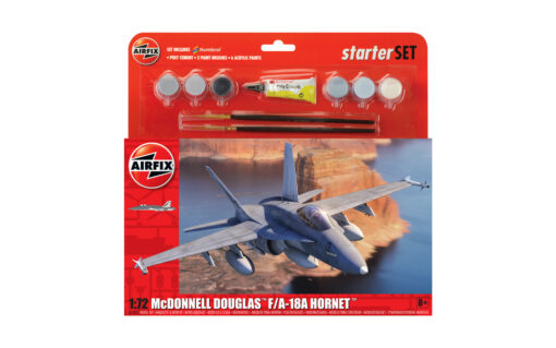 Airfix A55313 Large Starter Set - McDonnell Douglas F-18A Hornet (1:72 Scale)