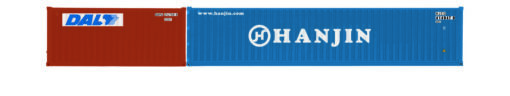 Hornby R60128 DAL & Hanjin, Container Pack, 1 x 20' and 1 x 40' Containers - Era 11 (OO Gauge)