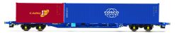 Hornby R60132 Touax, KFA, Container Wagon with 1 x 20' & 1 x 40' Containers - Era 11 (OO Gauge)