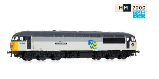 Hornby R30155TXS BR Railfreight, Class 56, Co-Co, 56060 'The Cardiff Rod Mill' - Era 8 Dcc Sound (OO Gauge)