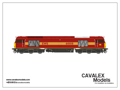 Cavalex Models Class 60018SF In EWS Livery Sound Fitted (OO Gauge) Free Postage