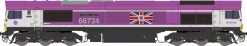 Dapol 2D-066-006 Class 66 66734 'Platinum Jubilee' in Queen's Jubilee pink & silver with GB Railfreight branding Dcc Ready (N Gauge) Free Postage