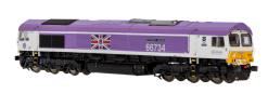 Dapol 2D-066-006D Class 66 66734 'Platinum Jubilee' in Queen's Jubilee pink & silver with GB Railfreight branding Dcc Fitted (N Gauge) Free Postage