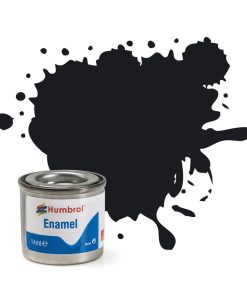 Humbrol Enamel No 021 Black Gloss Tinlet (14ml)