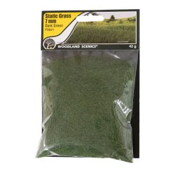 Woodland Scenics WFS621 7mm Static Grass Dark Green (Multiple Scales)
