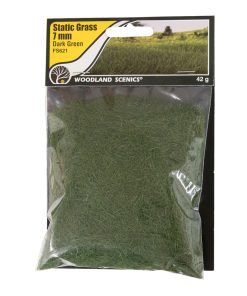 Woodland Scenics WFS621 7mm Static Grass Dark Green (Multiple Scales)