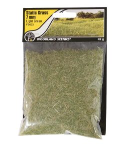 Woodland Scenics WFS623 7mm Static Grass Light Green (Multiple Scales)
