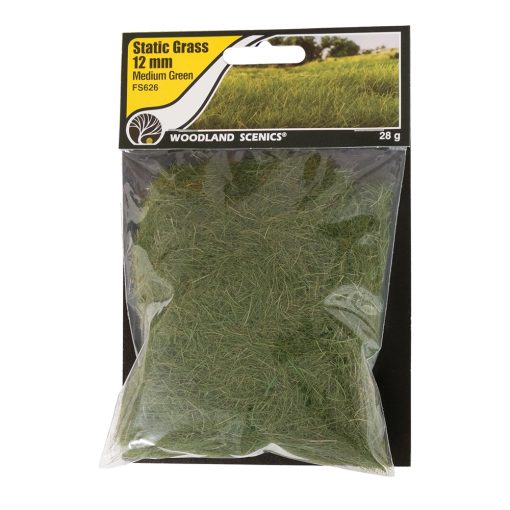 Woodland Scenics WFS626 12mm Static Grass Medium Green (Multiple Scales)