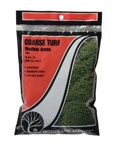 Woodland Scenics WT64 Medium Green Coarse Turf (Bag) (Multiple Scales)