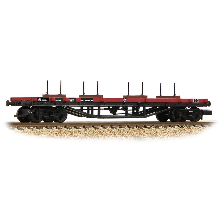 Graham Farish 373925C 30T 'Prawn' Bogie Bolster BR Gulf Red With Load