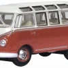 Oxford Diecast NVWS001 Sealing Wax Red/Beige Grey VW T1 Samba Bus (N Gauge)