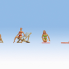 Noch 15851 Sunbathers (4) Figure Set (HO Gauge)