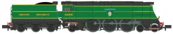 Dapol 2S-034-008S Class 7P6F Bulleid Streamlined Battle of Britain 4-6-2 34081 '92 Squadron' in SR malachite green with British Railways lettering Dcc Sound (N Gauge) Free Postage
