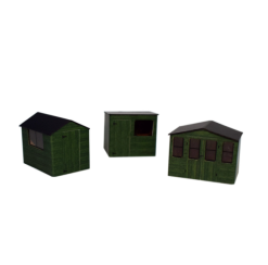 ATD Models ATD017 Sheds Green (3) Card Kit (OO Gauge)