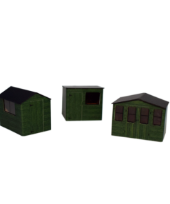 ATD Models ATD017 Sheds Green (3) Card Kit (OO Gauge)