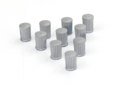 Alternative view of Gaugemaster Structures GM494 Traditional Dustbins 10pcs Pre-Built (OO Gauge)