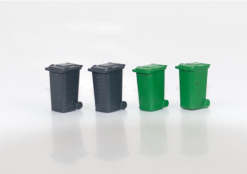 Alternative view of Gaugemaster Structures GM495 Wheelie Bins 4pcs Pre-Built (OO Gauge)