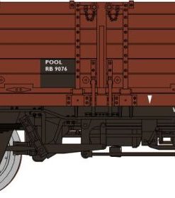Rapido Trains 915006 OAA 45t open wagon in BR bauxite with 'Corpach' pool lettering - 100029 (OO Gauge)